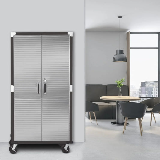 Seville Classics UltraHD Steel Storage Cabinet, 36"W x 18"D x 72"H