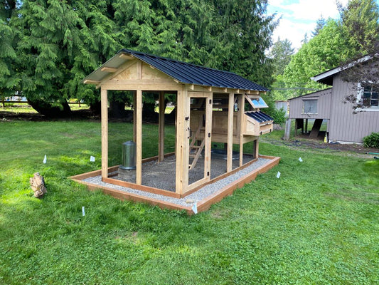 Walk-In Chicken Coop – 6-ft x 12-ft x 7.5-ft Outdoor Poultry Run