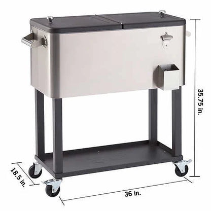 TRINITY Stainless Steel Cooler with Cover (100 Quart)
