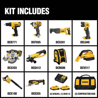 2025 DEWALT 20V MAX 10-piece tool combination set DCK1020D2 by DEWALT