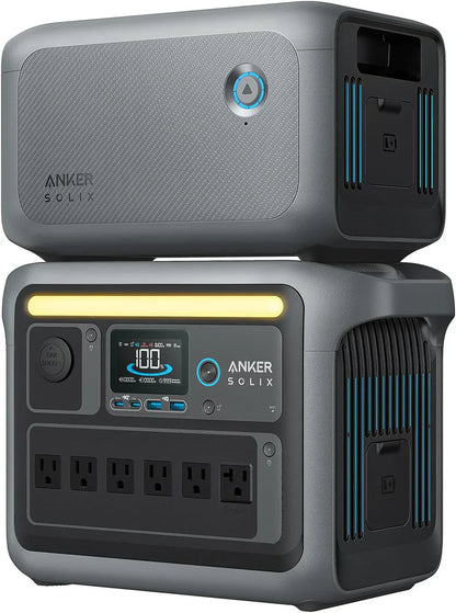 Portable Power Station 1800W (2400W Peak) Solar Generator 58 Minutes to Fully Charge