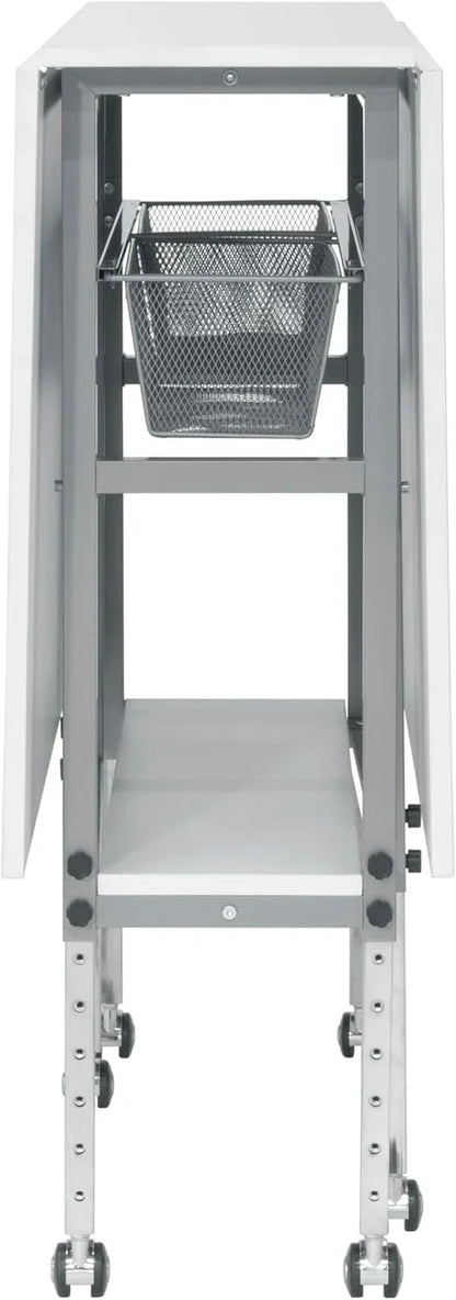 Sew Ready Hobby Cutting Table, 58.75"x36.5", White/Silver