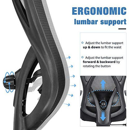 SUNNOW Ergonomic Office Chair, Mesh Computer Desk Chair , High Back Executive Task Chair