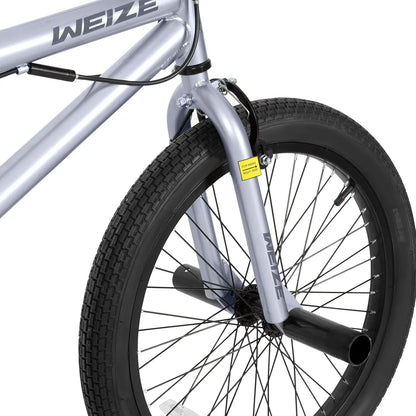 WEIZE Freestyle BMX Bicycle 20 Inch Stunt Bike for Kids and Adults Men and Women High Strength Steel Frame 360 Degree Rotor Freestyle