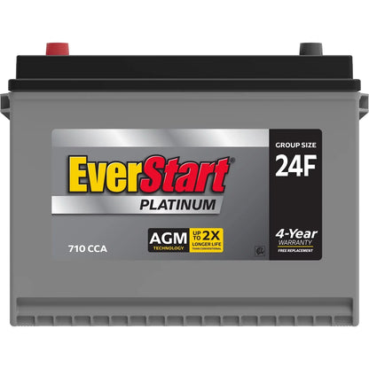 EverStart Platinum AGM Automotive Battery, Model 24F, 12 Volts, 750 CCA - Made in the USA