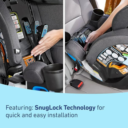 4Ever DLX 4-in-1 Child Car Seat, Charlie | Car seat for babies and toddlers, 10 years of use | Rear-facing, forward-facing and booster seat | Safe, comfortable and practical
