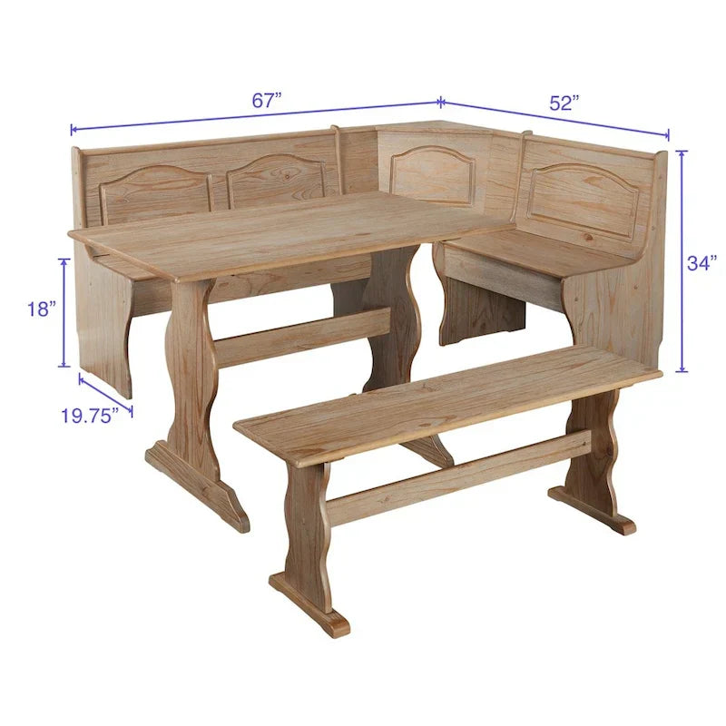 Simple Living Knox Nook 3-piece Dining Set