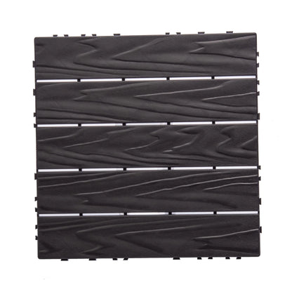 76-Pack Plastic Interlocking Deck Tiles - 68.80 Sq.Ft Outdoor Plastic Flooring Super Durable & Waterproof All-Weather Indoor/Outdoor