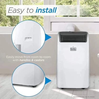 BLACK+DECKER Air Conditioner, 14,000 BTU Air Conditioner Portable for Room up to 700 Sq. Ft. with Remote Control, White
