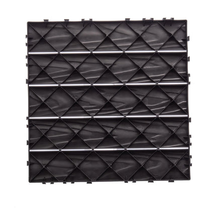 76-Pack Plastic Interlocking Deck Tiles - 68.80 Sq.Ft Outdoor Plastic Flooring Super Durable & Waterproof All-Weather Indoor/Outdoor