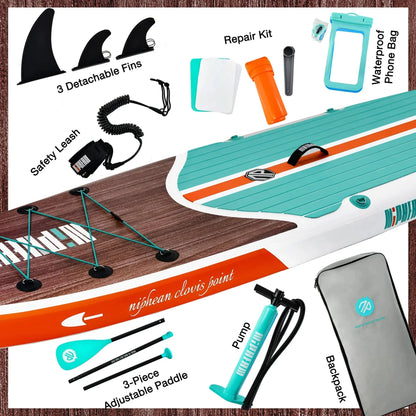 Niphean Inflatable Stand Up Paddle Board with SUP Accessories