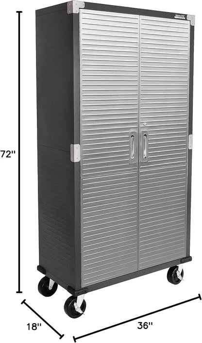 Seville Classics UltraHD Steel Storage Cabinet, 36"W x 18"D x 72"H