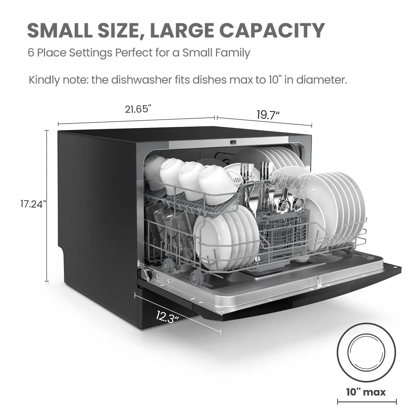 COMFEE' Portable Countertop Dishwasher for Dorm, RV& Apartment