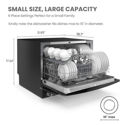 COMFEE' Portable Countertop Dishwasher for Dorm, RV& Apartment