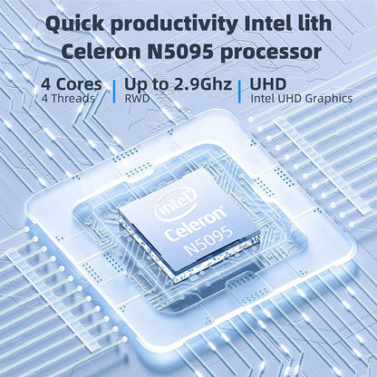 SGIN 15.6inch Laptop 12GB DDR4 512GB SSD Windows 11 with Intel Celeron N5095A Full HD 1920x1080