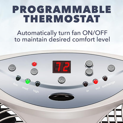 2025 Bionaire 8.5′′ Twin Window Fan with Reversible Airflow  3 Speeds  Remote Control
