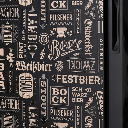 Beverage Refrigerator Cooler | 126 Cans Free Standing with Right Hinge Glass Door | Mini Fridge Beverage Organizer Perfect For Beer, Wine, Soda, And Cooler Drinks
