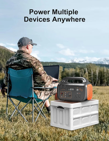 GreenOE Portable Power Station 1000W 1024Wh Solar Powered Generator with 100W Solar Panel, Camping Power Bank for Outdoors Travel Hunting Home Lithium Battery Backup