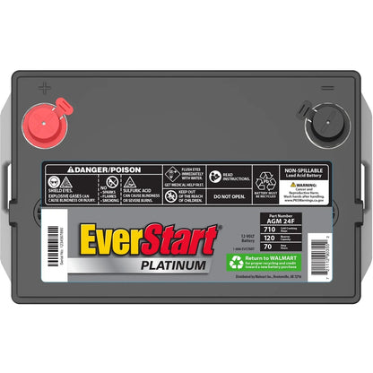 EverStart Platinum AGM Automotive Battery, Model 24F, 12 Volts, 750 CCA - Made in the USA
