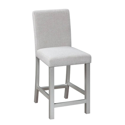 Modern 5-Piece Dining Set with Square Counter Height Table & 4 Upholstered Chairs