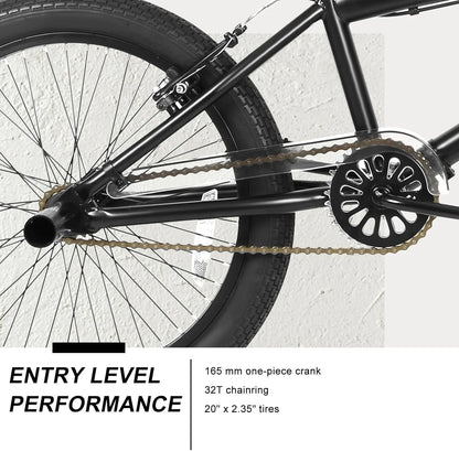 WEIZE Freestyle BMX Bicycle 20 Inch Stunt Bike for Kids and Adults Men and Women High Strength Steel Frame 360 Degree Rotor Freestyle
