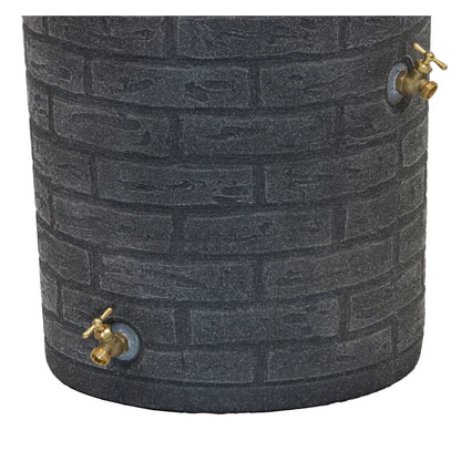 Good Ideas IMP-D50-DAR Impressions Downton Rain Saver Rain Barrel, 50 Gallon, Dark Granite
