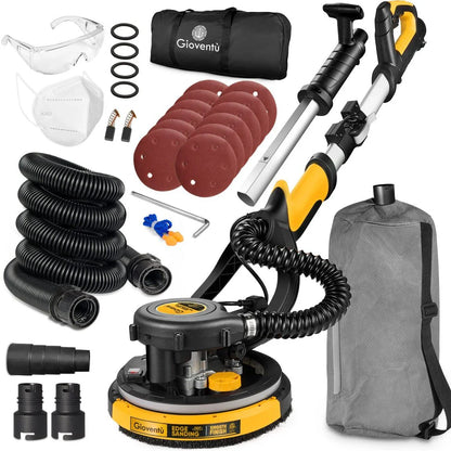 Giovent? Electric Drywall Sander with Dust Extraction, Suitable for Popcorn Ceilings