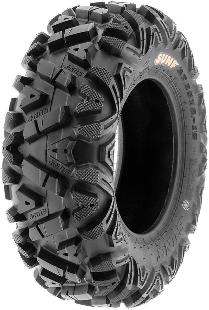 Set of 4 ATV UTV all-terrain Tires 25x8-12 Front & 25x10-12 Rear, 6 PR, Tubeless A033