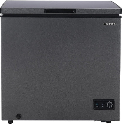 Frigidaire chest freezer (7 cubic feet), granita finish, adjustable thermostat, easy defrost function, removable basket