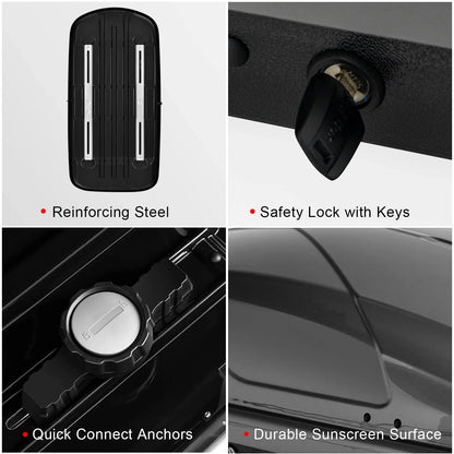 Cargo Box, Waterproof Rooftop Cargo Carrier, Heavy Duty Roof Storage Box