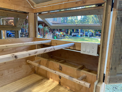 Walk-In Chicken Coop – 6-ft x 12-ft x 7.5-ft Outdoor Poultry Run