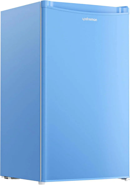Upstreman 3.2 Cu.Ft Mini Fridge Freezer Single Door Fridge Dorm Fridge Adjustable Thermostat