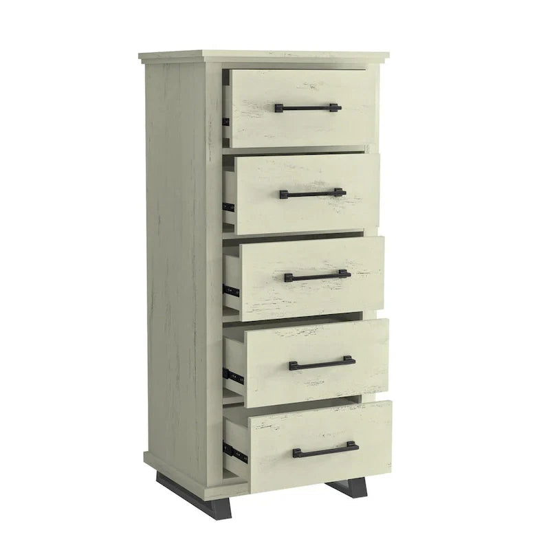 Farmhouse 4-Piece Bedroom Set - 2 Nightstand, 1 Chest and 1 Dresser
