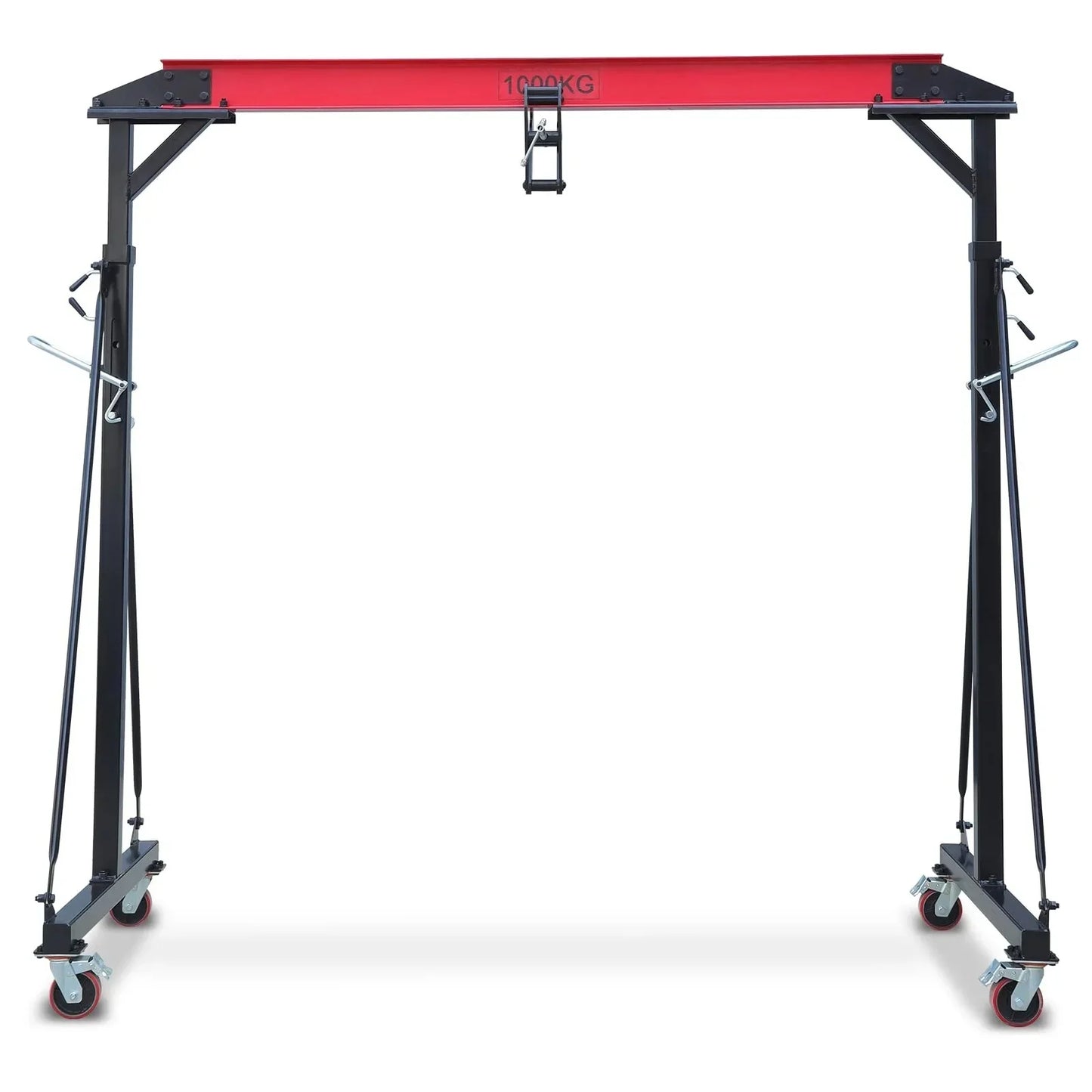 2025 1-ton gantry crane, adjustable, 2200 lbs lifting capacity, height adjustable 96.5"-143.7", portable hoist for factory, construction site, warehouse, auto repair shop