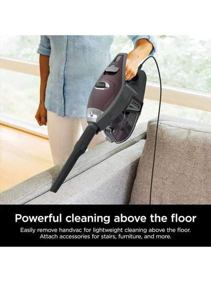 Shark HV322 Rocket Deluxe Pro Corded Stick Vacuum with LED Headlights, XL Dust Cup, Lightweight, Perfect for Pet Hair Pickup, Converts to a Hand Vacuum, with Pet Attachments, Bordeaux/Silver