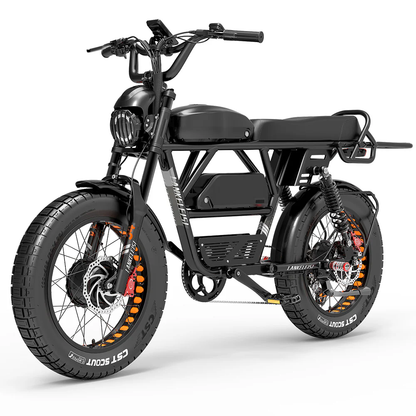 Lankeleisi X-Black Knight 1000W*2 Dual Motor 20" Fat Bike Fully E-Mountainbike 45Ah