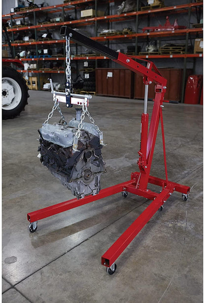 Strongway Hydraulic Engine Hoist with Load Leveler C 2-Ton Capacity, 1in.-82 5/8in. Lift Range