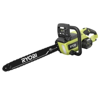 Ryobi 18 40V Cordless Chainsaw Kit with Battery & Charger, Green