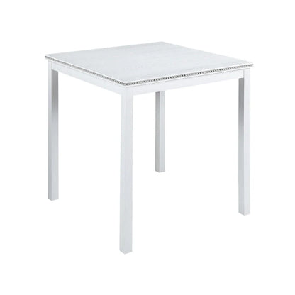 Modern 5-Piece Dining Set with Square Counter Height Table & 4 Upholstered Chairs