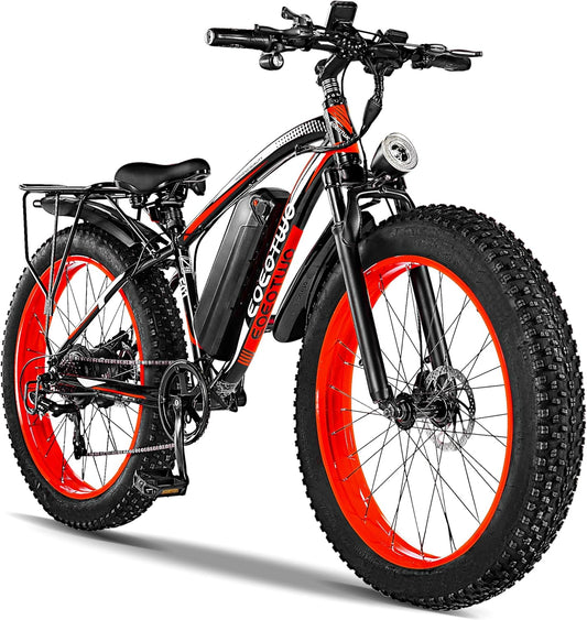 Electric Bike for Adults,1500W Peak Motor E Bikes, 26" Fat Tire Electric Mountain Bike
