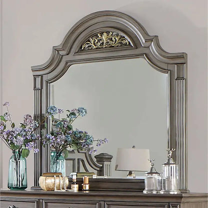 Vame Traditional 2-piece 9-Drawer Dresser and Mirror Set by Furniture of America