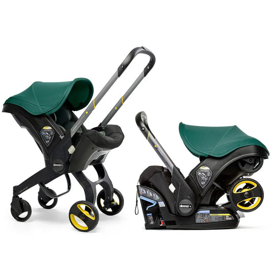 Stroller combination consisting of infant car seat and LATCH base (model year 2025) C Midnight Edition | From car to stroller in seconds, airplane-compatible, including accessory bag