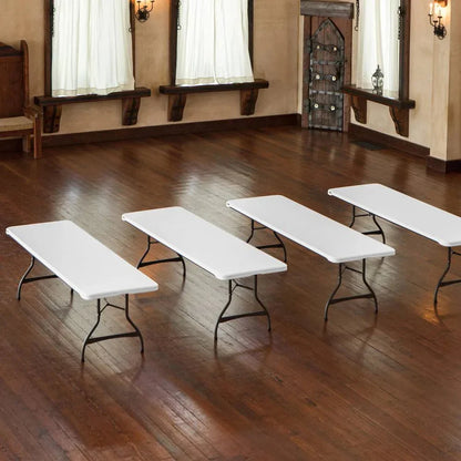 Lifetime 4-Pack Commercial Stackable Folding Table 8 Feet - White (80344)