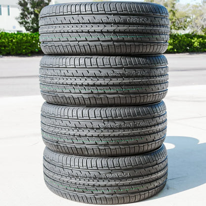 Set of 4 (quad) 265/50R20 112V XL full season tires suitable for: 2014-15 Jeep Grand Cherokee Summit, 2019-20 Jeep Grand Cherokee Limited X