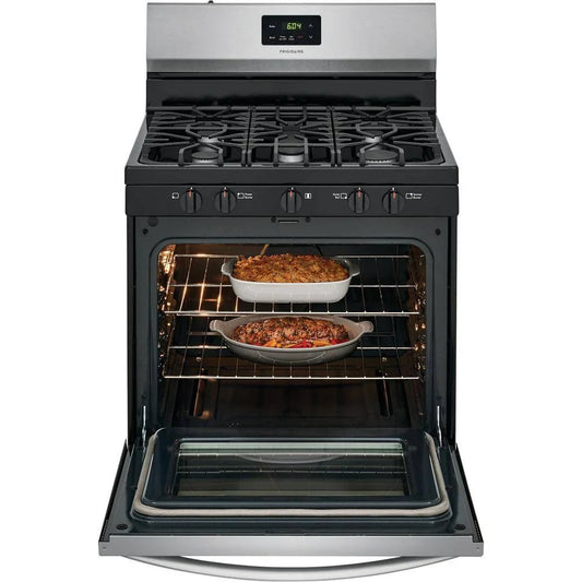 Frigidaire 30 inch (76 cm) wide freestanding 5-burner stainless steel gas hob FCRG3052AS