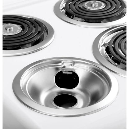 20-inch electric oven with 4 cooking zones, freestanding, in white