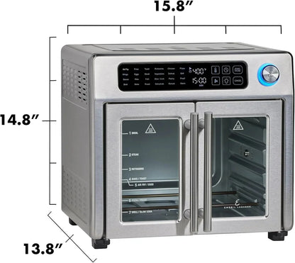 Emeril Lagasse Extra Large French Door Air Fryer Toaster Oven Combo, 24 Cooking Functions