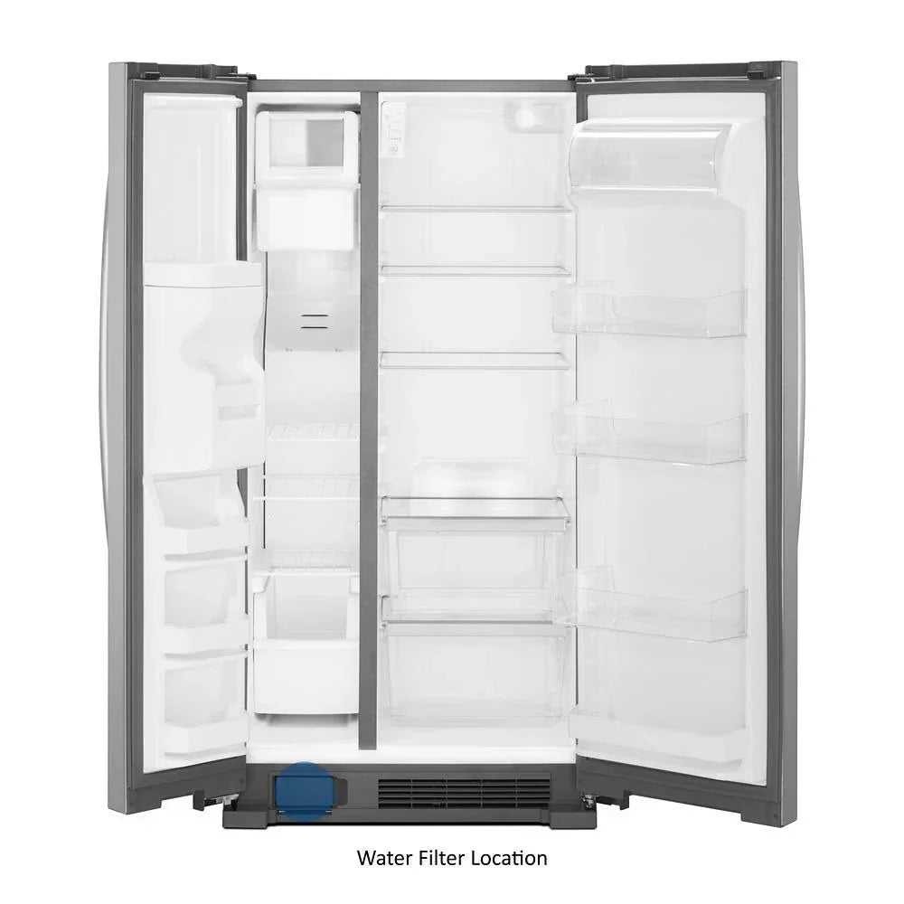 36-inch wide side-by-side refrigerator C 24 cubic feet stainless steel