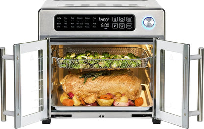 Emeril Lagasse Extra Large French Door Air Fryer Toaster Oven Combo, 24 Cooking Functions
