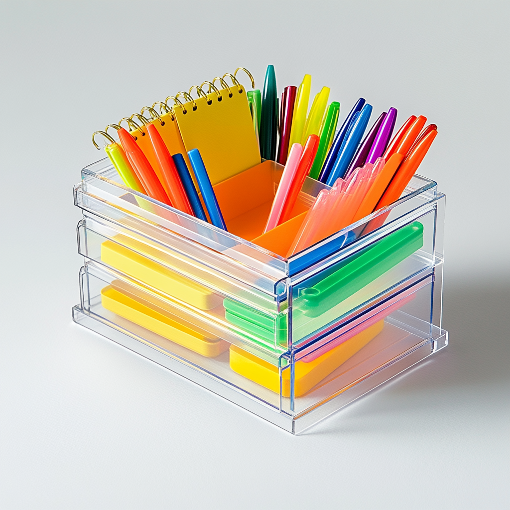Zxvpk Modular 3-Tier Acrylic Desk Organizer